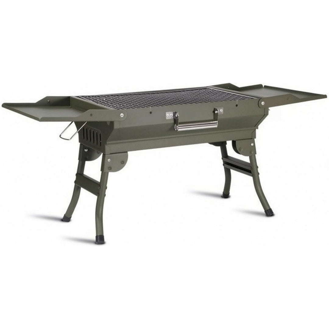 Barbecue a carbone pieghevole verde con design versatile