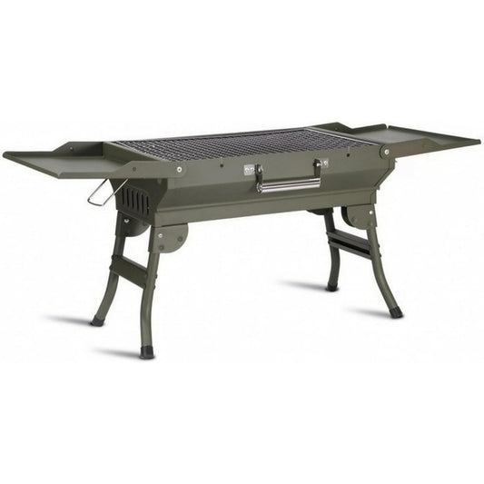 Barbecue a carbone pieghevole verde con design versatile